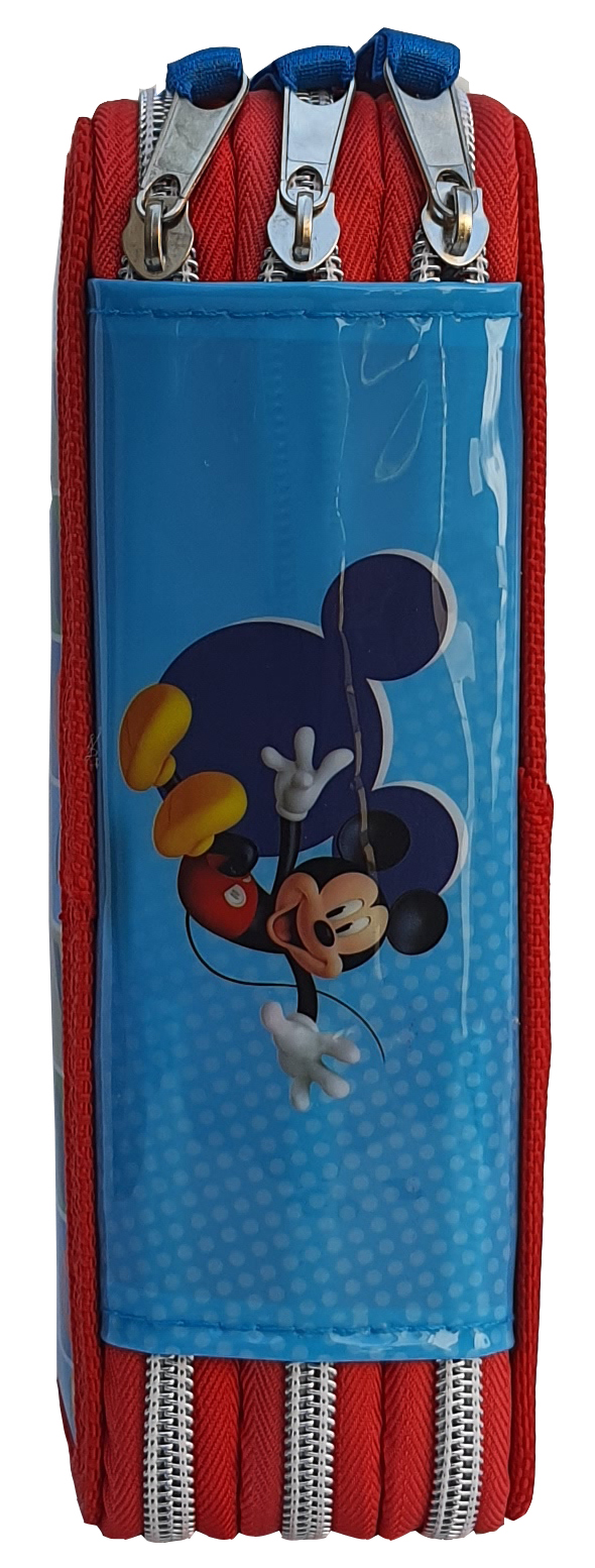 Astuccio Scuola 3d Mickey Mouse DISNEY Topolino Multiscomparto 3 Zip Portacolori Fila Giotto - Mic0632