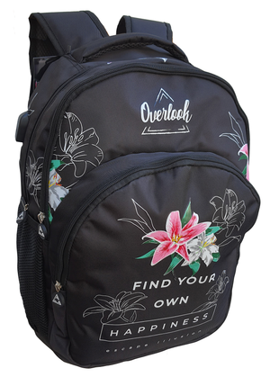 Zaino Overlook Multitasche Scuola Viaggio Tempo Libero 46x31x15 CM - Ov0602a/n