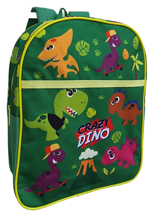 Zaino Asilo Crazy Dino Preistoria Dinosauri Borsa Scuola Cm.30 - Kl10846