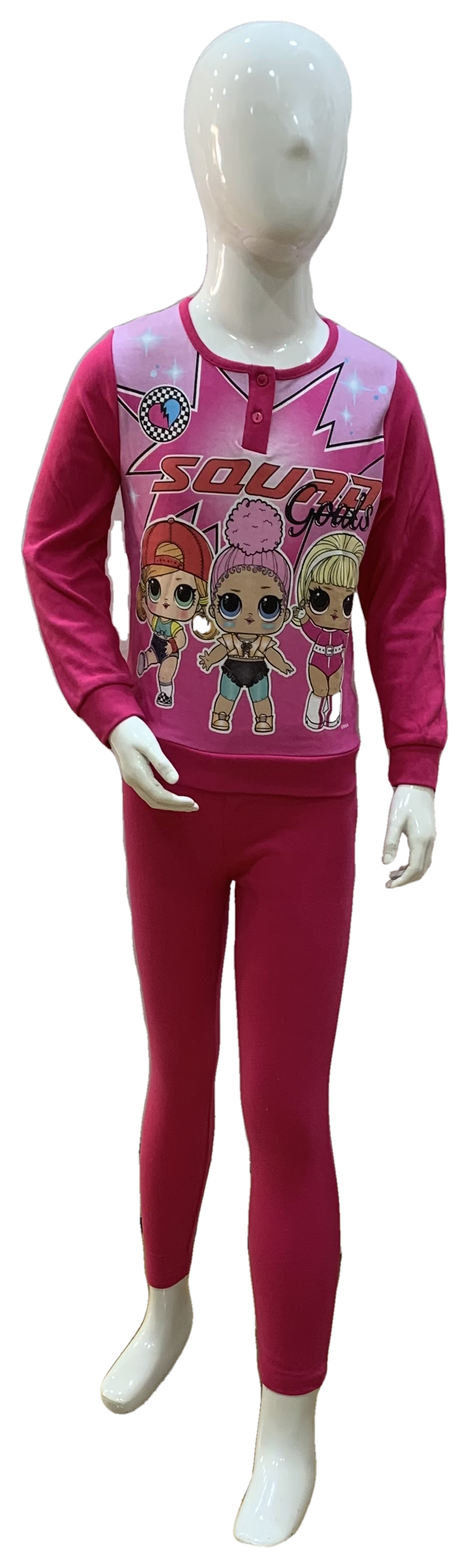 Pigiama Lungo Lol Surprise T-Shirt Leggins 100% Cotone Interlock 5/8 Anni - 0941/f