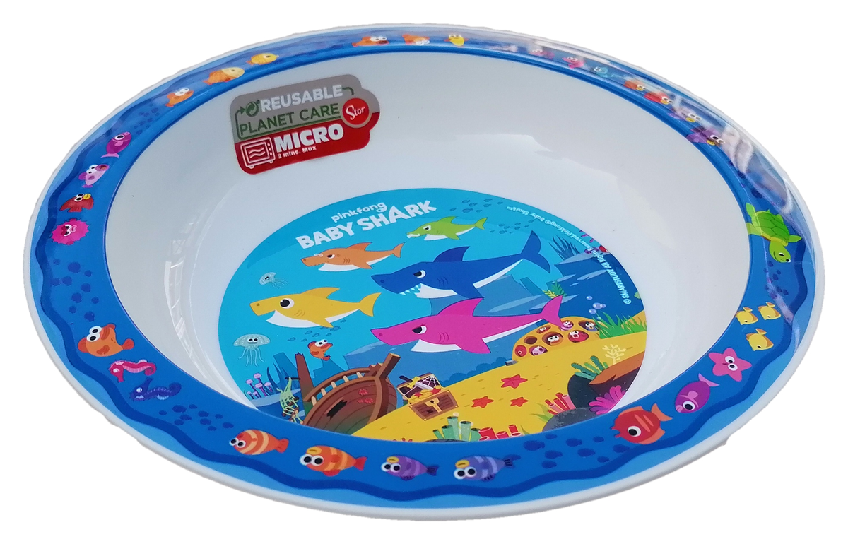 Piatto Fondo Baby Shark in Plastica Microonde Cm. 20 - St13548