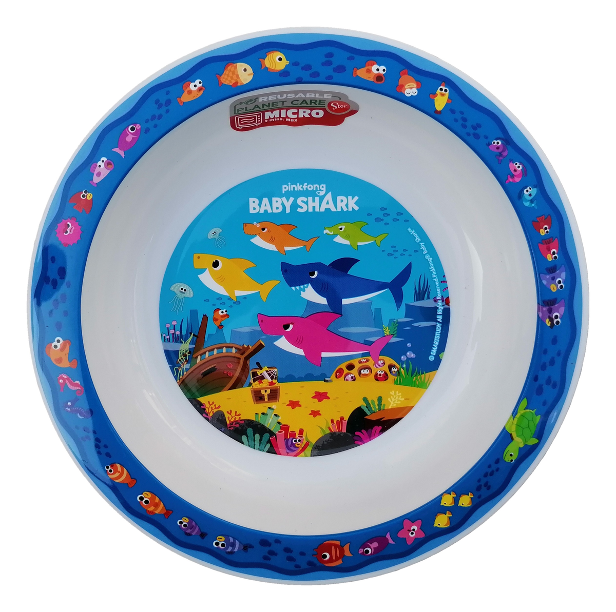 Piatto Fondo Baby Shark in Plastica Microonde Cm. 20 - St13548