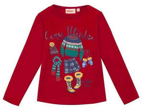 T-Shirt M.l. Rossa Bambina 4/12 Anni Ubs2 95% Co 5% El - H209228