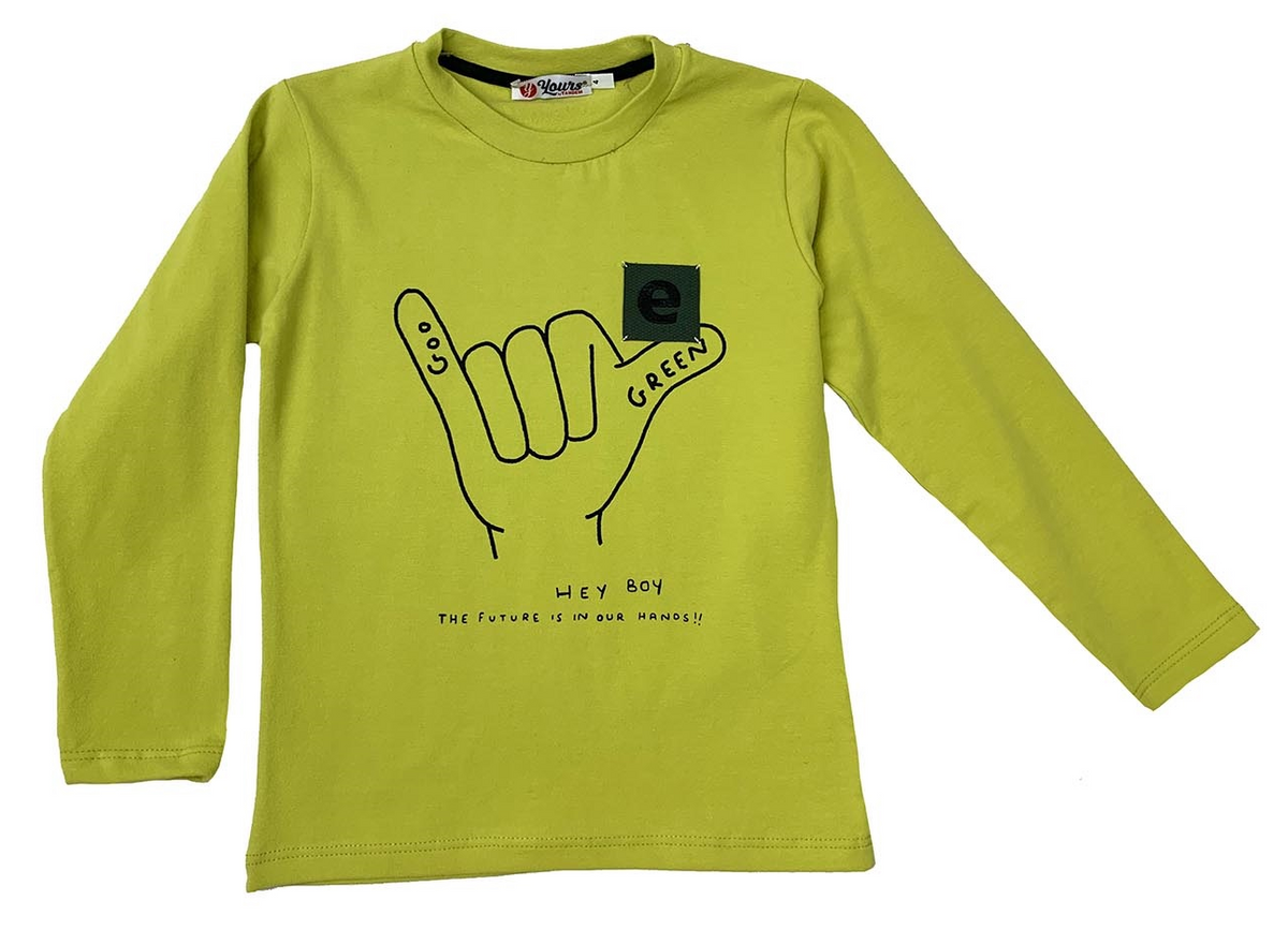 T-Shirt M.l. Yours Bambino 3/7 Anni 100%co - Ay283