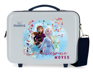 Beauty Case Froze Elsa e Anna DISNEY Borsa Viaggio in ABS Adattabile a Trolley - 4053921