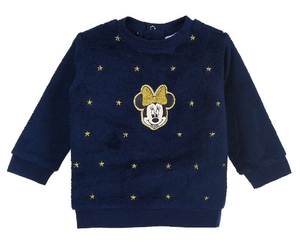 Maglione Minnie Mouse DISNEY Maglietta Neonata Sun City 6/24 Mesi - Th0075/blu