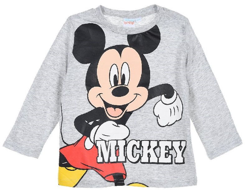 T-Shirt Topolino DISNEY Maglietta Neonato Sun City Taglie 6/24 Mesi - Th0005grigio