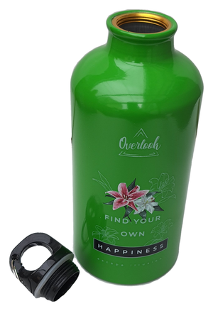 Borraccia in Alluminio Overlook con Tappo Svitabile e Moschettone 500 Ml Fluo - Ov0661fiori/v