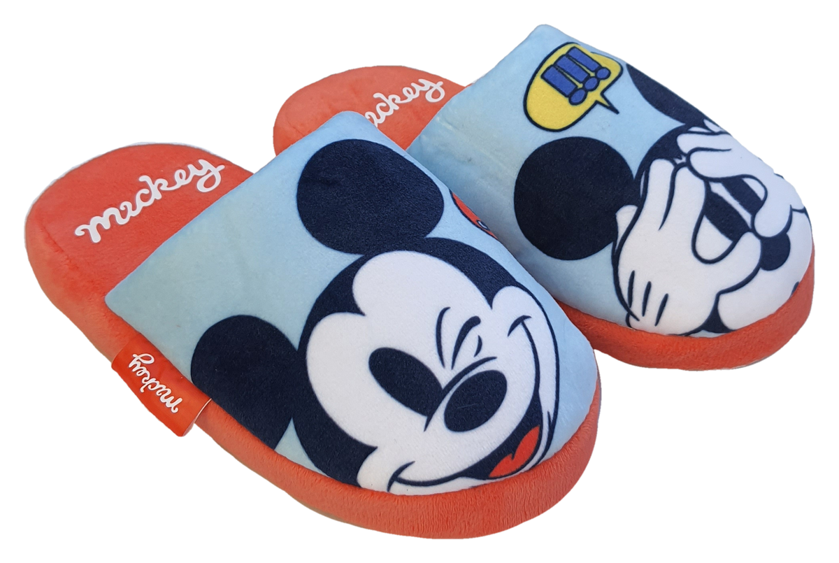 Pantofole Invernali Mickey Mouse DISNEY Topolino Antiscivolo Ciabatte a Punta Chiusa 26/33 - Wd12772