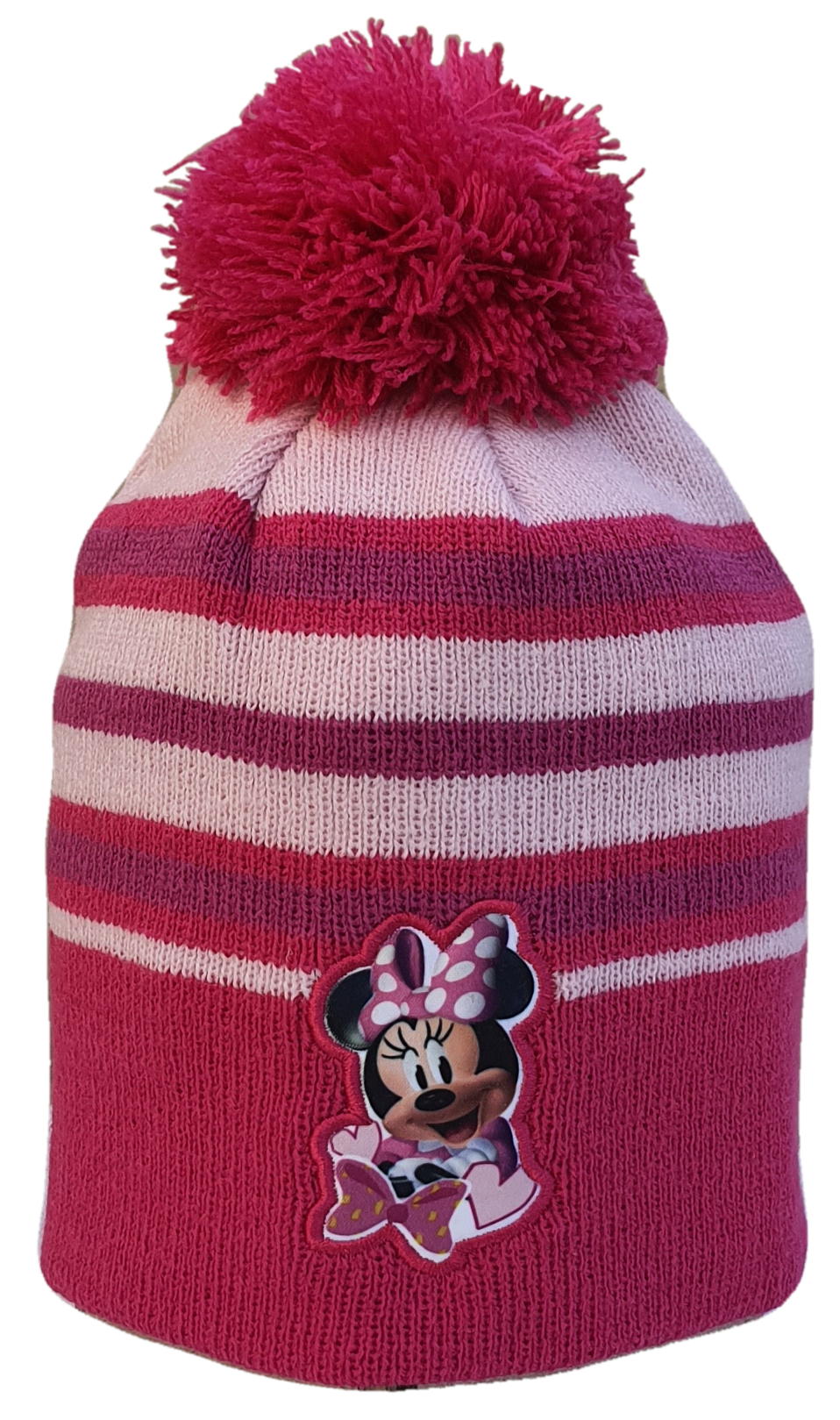 Cappello Invernale con Pon Pon Minnie Mouse DISNEY Taglia Unica (52 Cm) - Min-2005fuxia