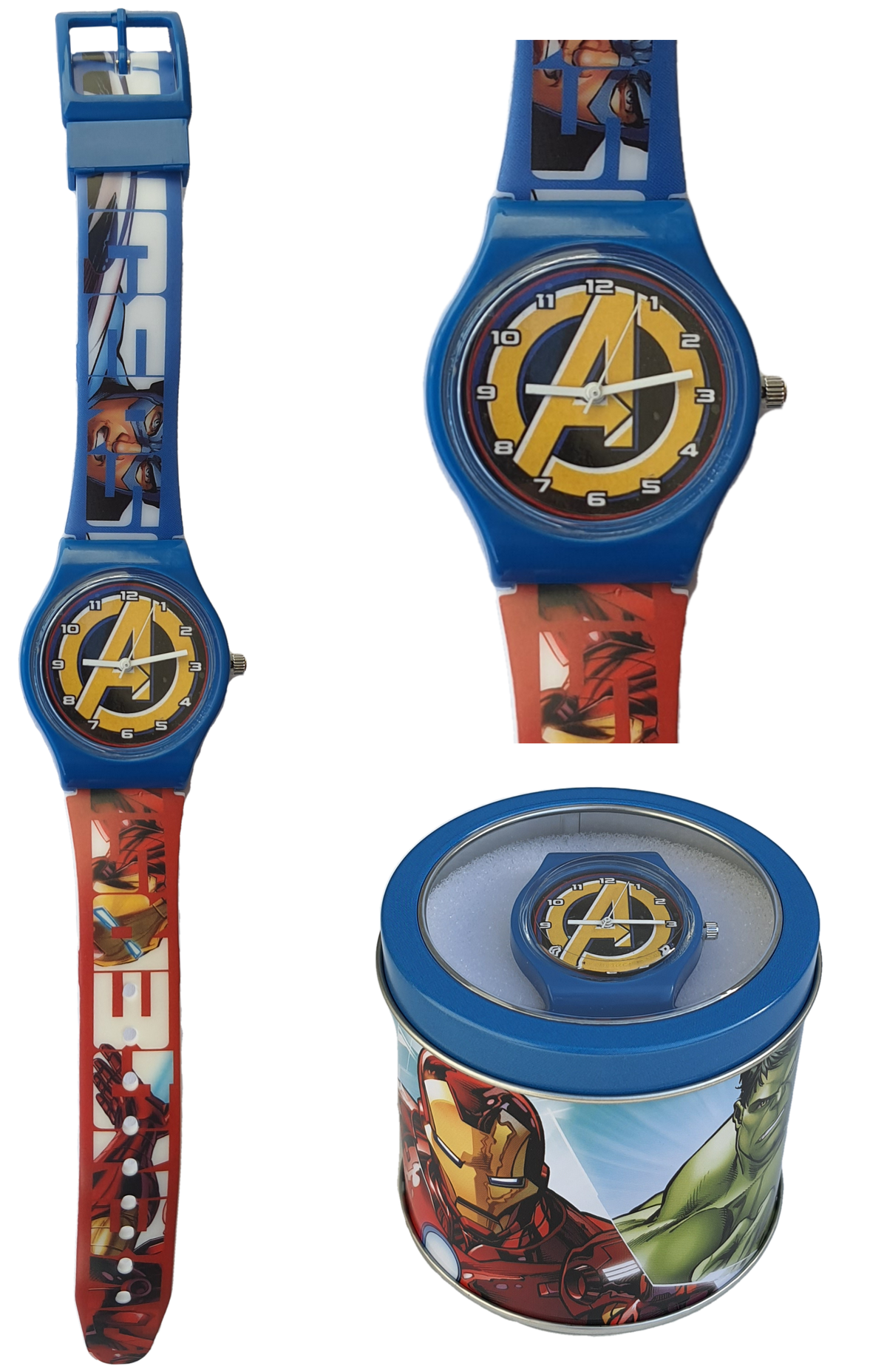 Orologio Avengers MARVEL da Polso Analogico in Scatola di Latta - Mv15782