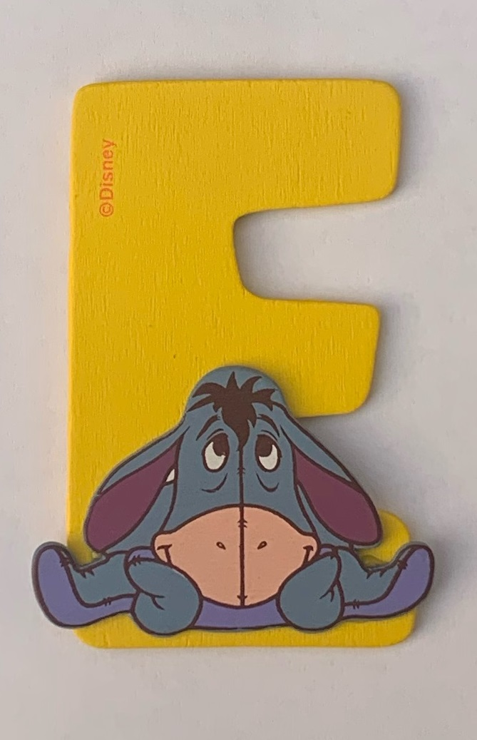 Lettere in Legno Winnie the Pooh Lettera e Ih-Oh Giallo - 50004e