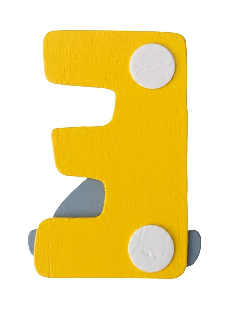 Lettere in Legno Winnie the Pooh Lettera e Ih-Oh Giallo - 50004e