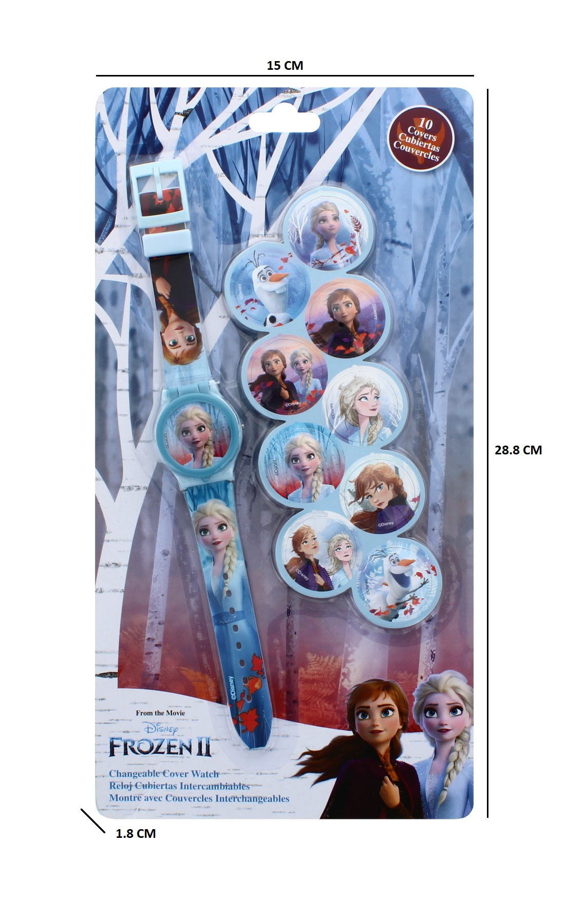 Orologio da Polso Digitale Frozen Ii DISNEY con 10 Coperchi Intercambiabili - Wd21124