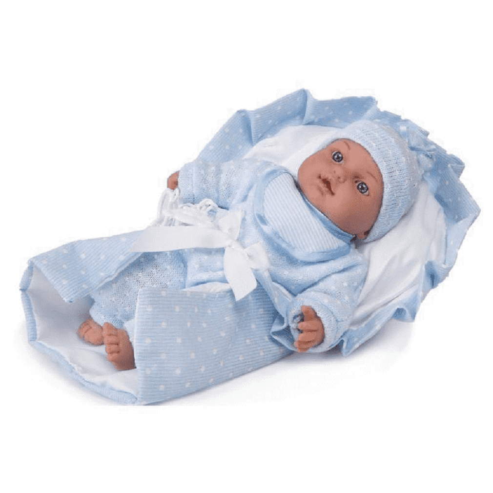 Bambola Rauber Reborn con Voce Scialle Tutina Cappello Bavetto Ciuccio 28 CM - 2818