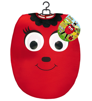 Costume Vestito Abito Travestimento Carnevale Coccinella Dagli Occhi Grandi Pettorina e Copricapo 2/4 Anni - 01472