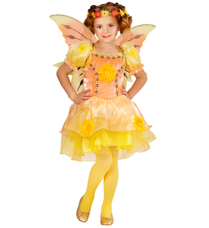 Costume Vestito Abito Travestimento Carnevale Bambina Fatina Dell'estate Vestito e Ali 4/10 Anni - 4907