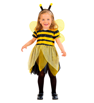 Costume Vestito Abito Travestimento Carnevale Bambina Ape Vestito Ali e Antenne 1/3 Anni - 4931