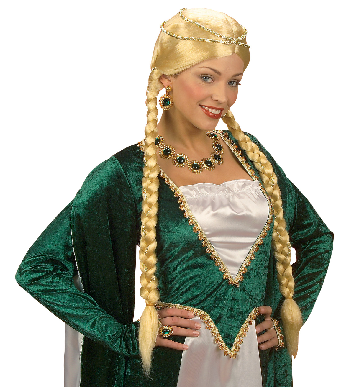 Parrucca Regina Del Rinascimento Accessori per Abito Vestito Travestimento Carnevale - Q0871
