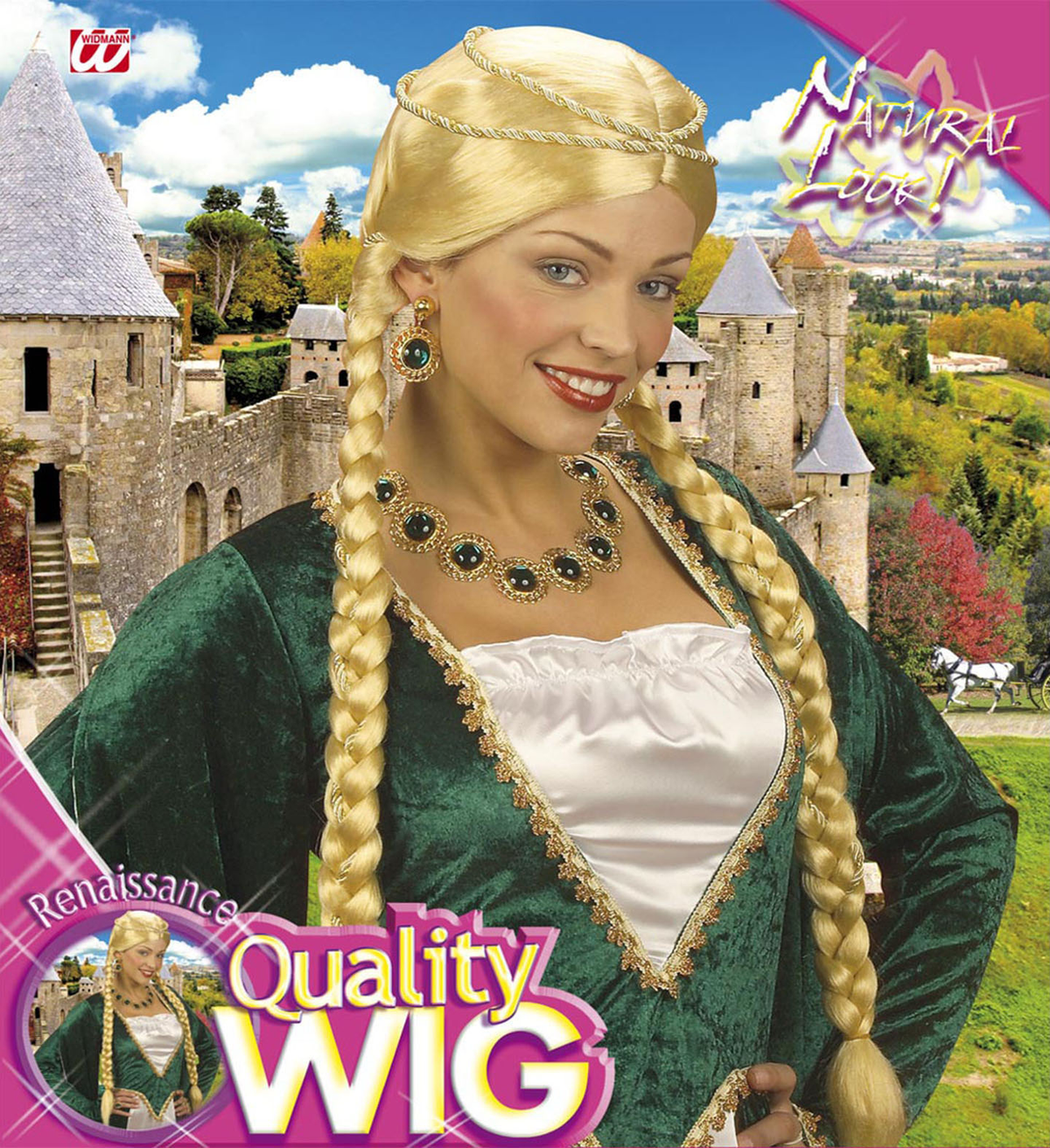 Parrucca Regina Del Rinascimento Accessori per Abito Vestito Travestimento Carnevale - Q0871