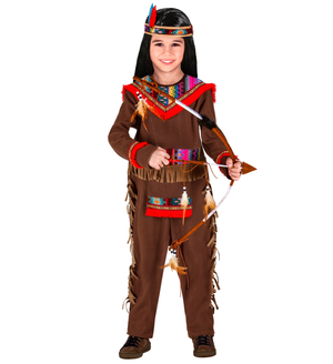 Vestito Carnevale + Accessori Indiano Costume Ascia Travestimento (2/3 Anni)