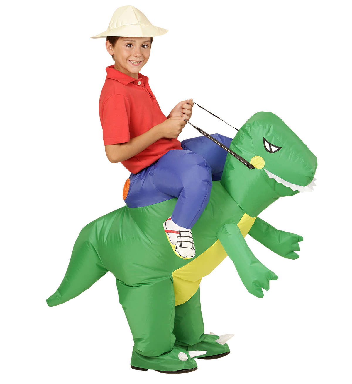 Costume Vestito Abito Travestimento Carnevale Bambino Dinosauro Gonfiabile e Cappello Tg Unica - 75503