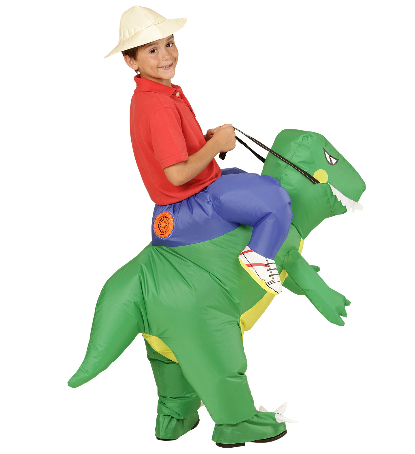 Costume Vestito Abito Travestimento Carnevale Bambino Dinosauro Gonfiabile e Cappello Tg Unica - 75503