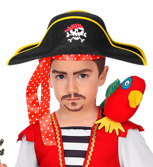 Vestito Carnevale + Accessori Pirata Costume Sciabola Scudo Cappello Travestimento (2/3 Anni)