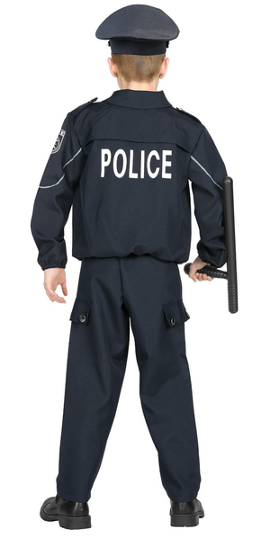 Vestito Carnevale + Accessori  Poliziotto Costume Pistola Manette Travestimento 5/7 Anni - 0446+2413d+2775p