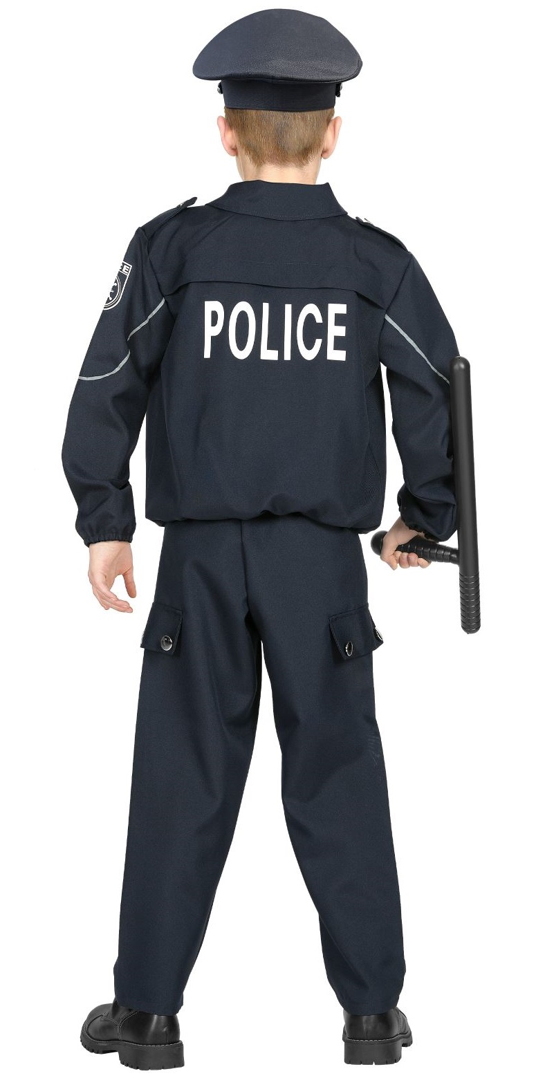 Vestito Carnevale + Accessori  Poliziotto Costume Pistola Manette Travestimento 8/10 Anni - 0446+2413d+2775p