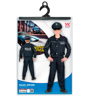 Vestito Carnevale + Accessori  Poliziotto Costume Pistola Manette Travestimento 5/7 Anni - 0446+2413d+2775p