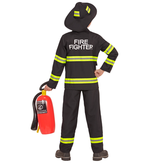 Costume Vestito Abito Travestimento Carnevale Pompiere Casacca Pantaloni Elmo 4/13 Anni - 9679