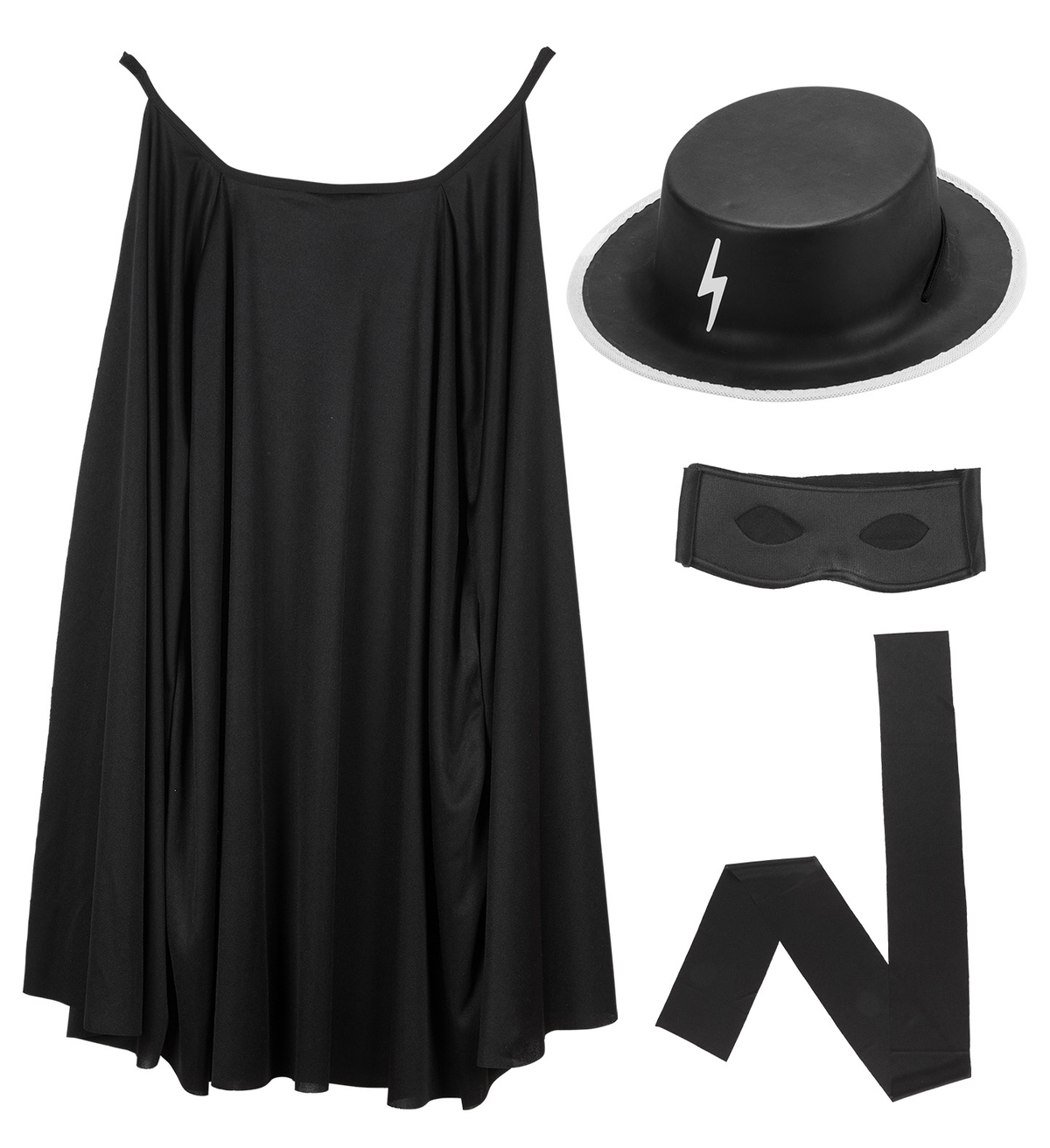 Set Travestimento Eroe Bandito Mascherato Accessori Vestito Travestimento Carnevale Bambino - 4287z