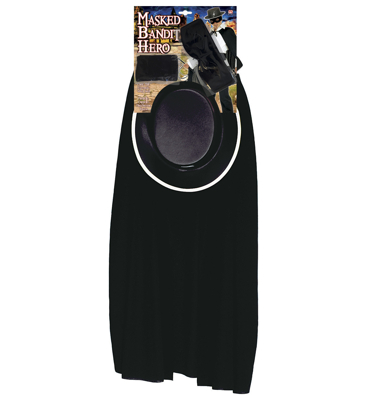 Set Travestimento Eroe Bandito Mascherato Accessori Vestito Travestimento Carnevale Bambino - 4287z