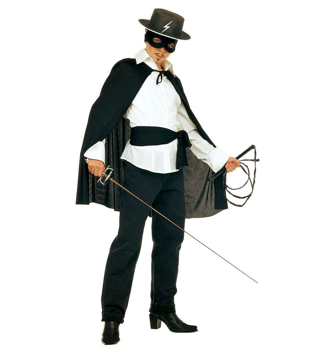 Set Travestimento Eroe Bandito Mascherato Accessori Vestito Travestimento Carnevale Bambino - 4287z