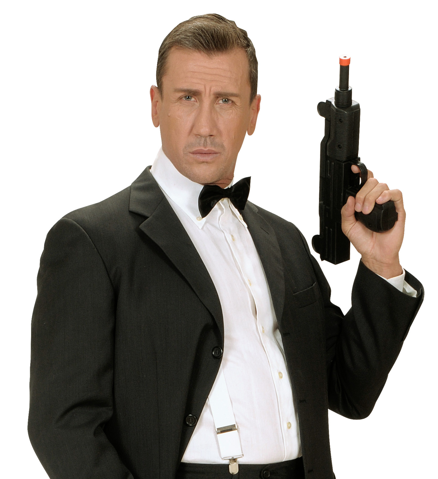 Pistola Mitragliatrice Uzi con Suono Accessori per Abito Vestito Travestimento Carnevale Bambino