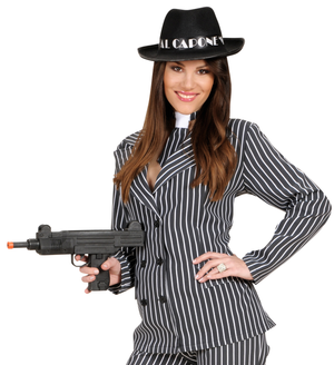 Pistola Mitragliatrice Uzi con Suono Accessori per Abito Vestito Travestimento Carnevale Bambino
