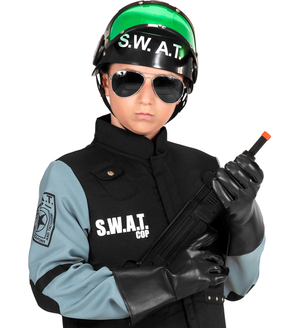 Pistola Mitragliatrice Uzi con Suono Accessori per Abito Vestito Travestimento Carnevale Bambino