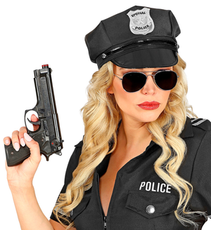 Cappello Polizia Regolabile Accessori Abito Vestito Carnevale Adulto - 03328