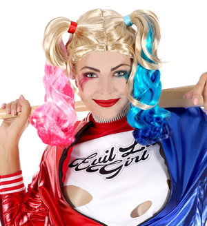 Parrucca Harley Quinn Accessori per Abito Vestito Travestimento Carnevale - 46962