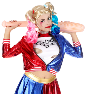 Parrucca Harley Quinn Accessori per Abito Vestito Travestimento Carnevale - 46962