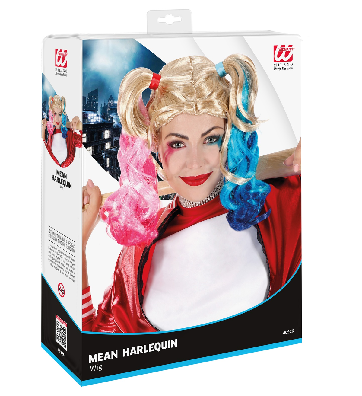 Parrucca Harley Quinn Accessori per Abito Vestito Travestimento Carnevale - 46962