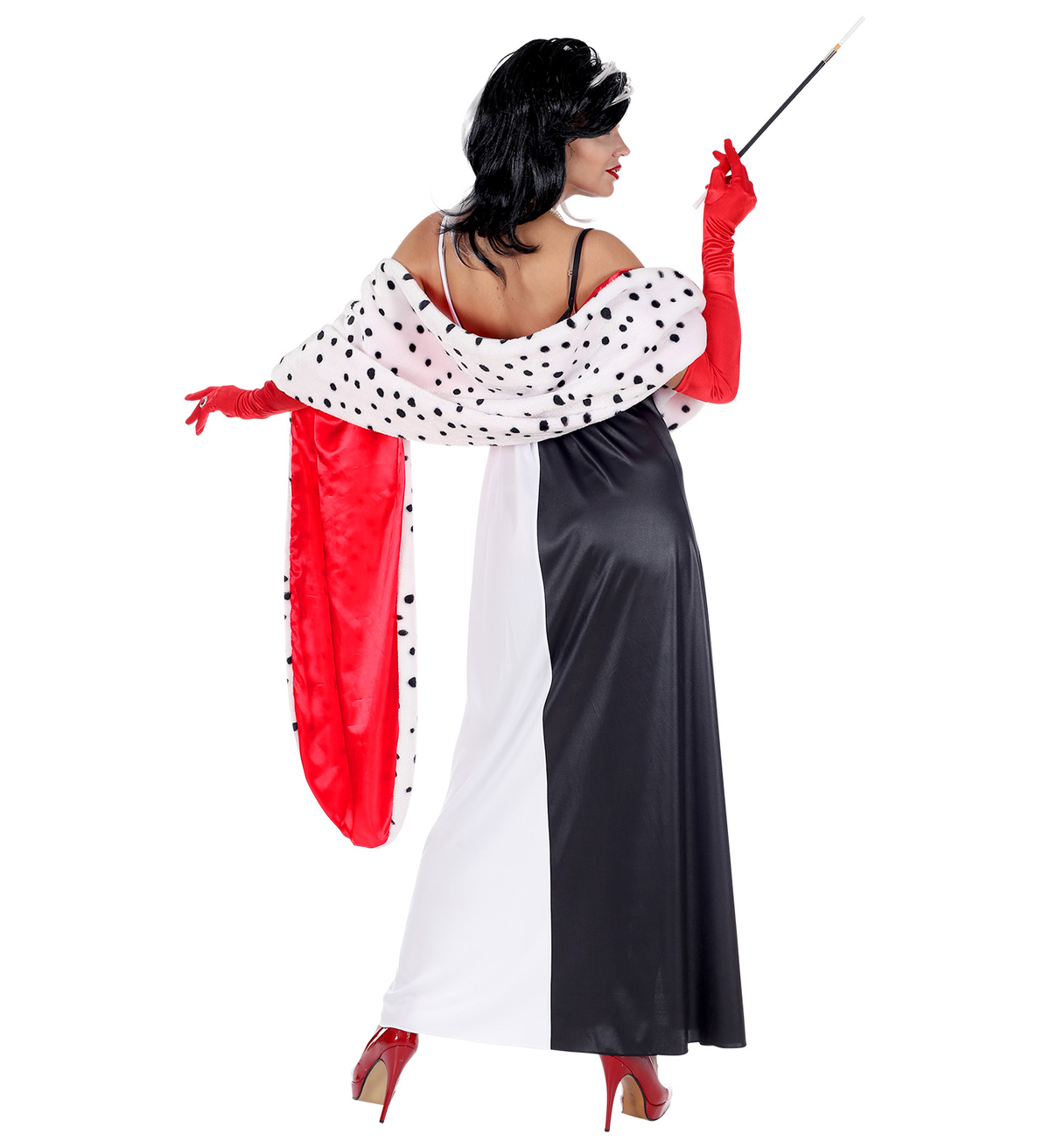 Costume Vestito Abito Travestimento Carnevale Demonia Vestito e Mantellina S/l - 7576