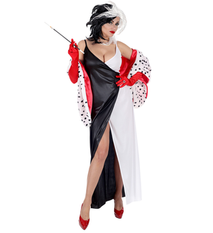 Costume Vestito Abito Travestimento Carnevale Demonia Vestito e Mantellina S/l - 7576