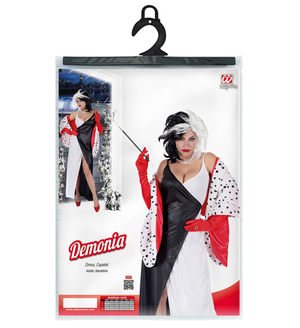 Costume Vestito Abito Travestimento Carnevale Demonia Vestito e Mantellina S/l - 7576