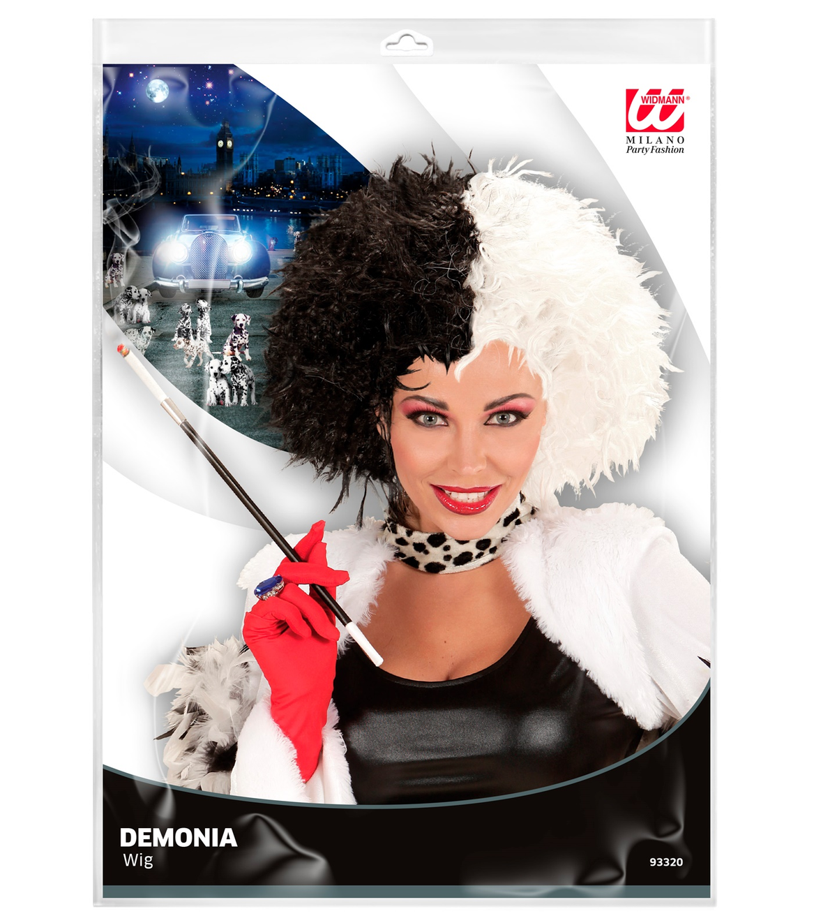 Parrucca Demonia Accessori per Abito Vestito Travestimento Carnevale - 93320