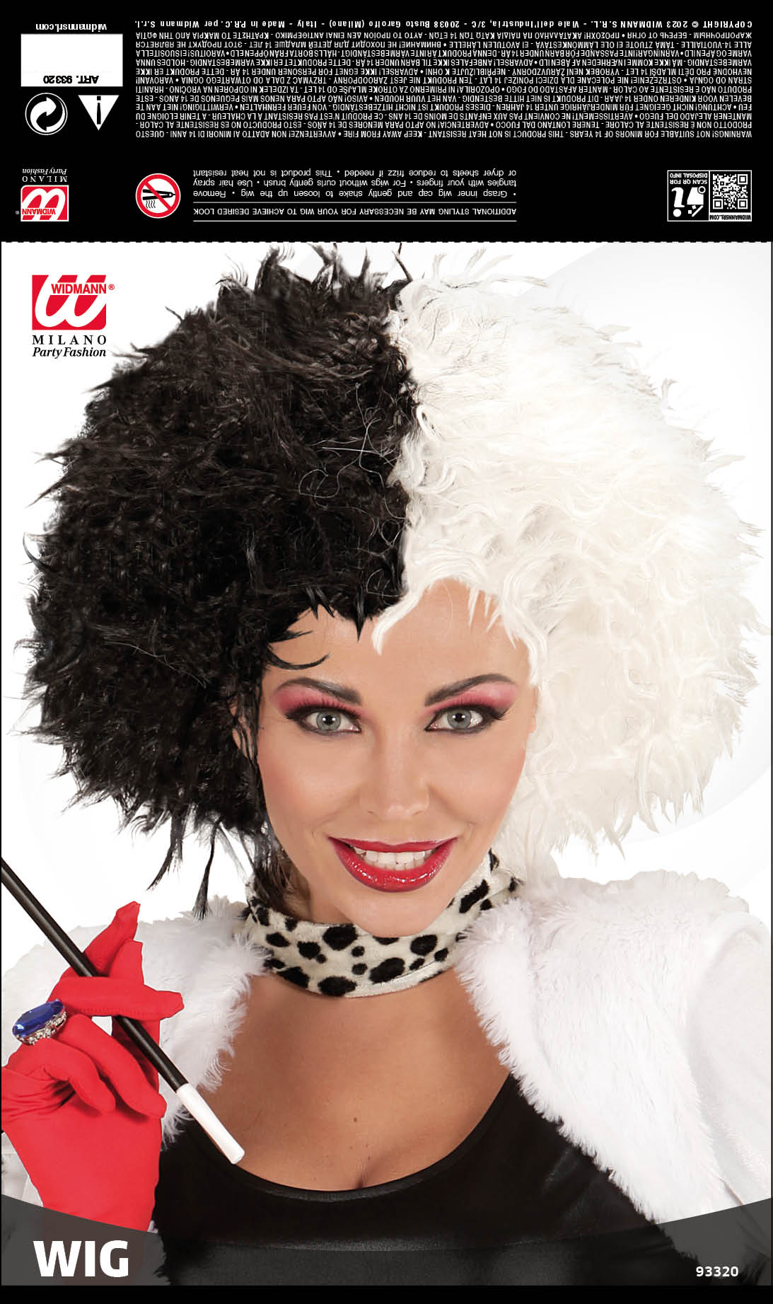 Parrucca Demonia Accessori per Abito Vestito Travestimento Carnevale - 93320