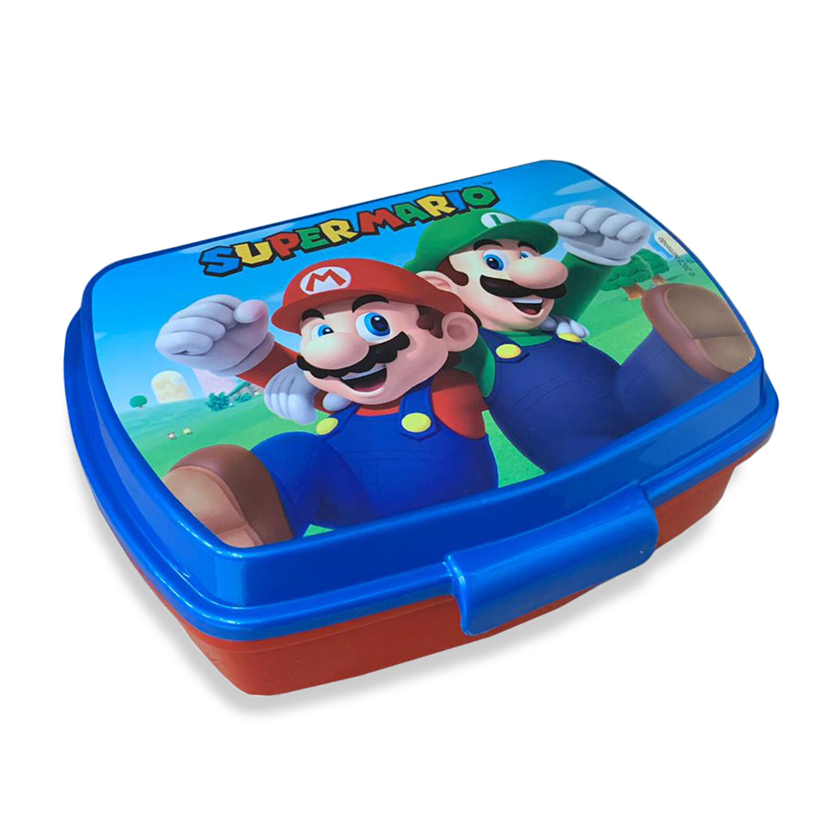 Set Borraccia e Portamerenda Super Mario 2 Pezzi in Plastica Riutilizzabile Bpa Free