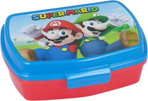 Portamerenda Super Mario Videogioco Luigi Yoshi Peach Toad Porta Pranzo Scuola Tempo Libero Cm. 17x14x6 - St21474