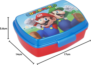 Portamerenda Super Mario Videogioco Luigi Yoshi Peach Toad Porta Pranzo Scuola Tempo Libero Cm. 17x14x6 - St21474